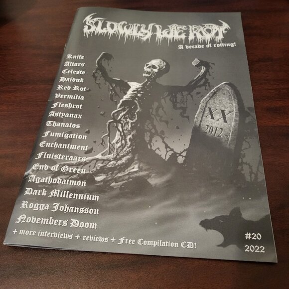 Slowly We Rot Magazine #20 - 10 Year anniversary issue + Compilation CD - Picture 1 of 6